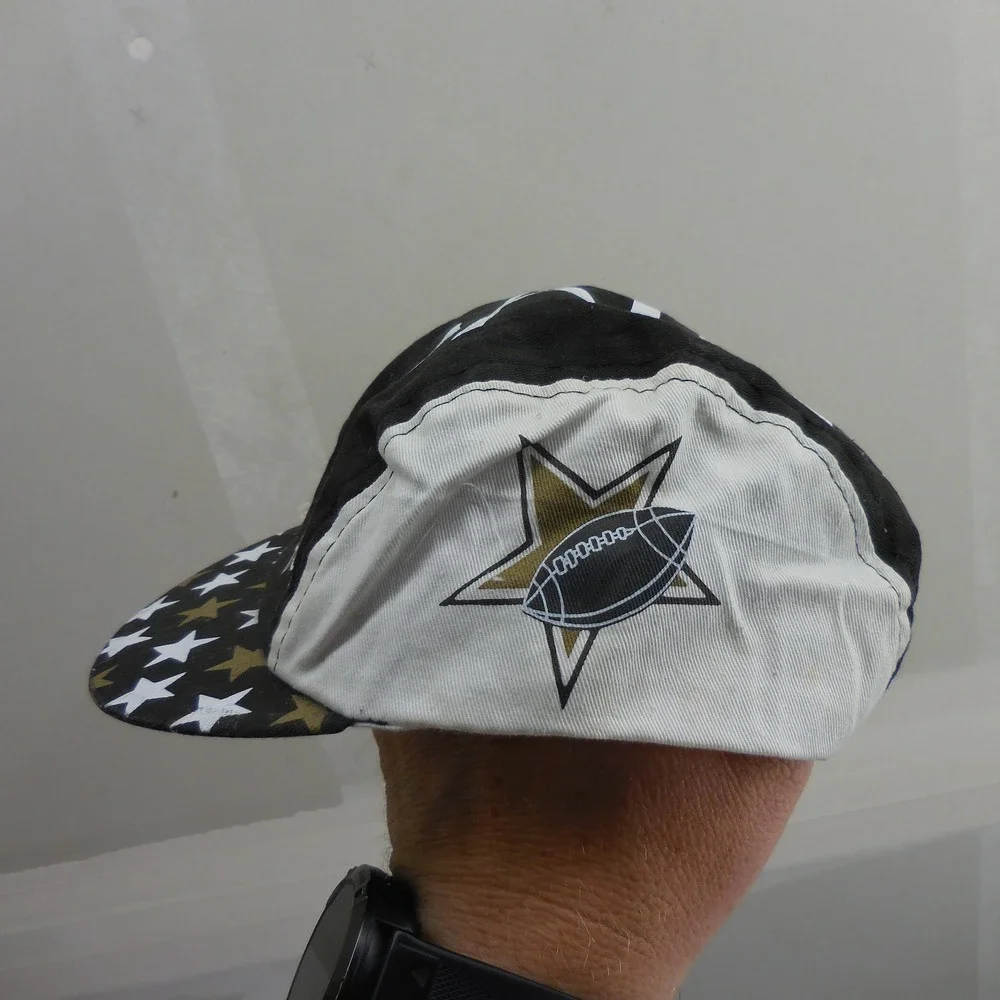 Vintage New Orleans Saints NFL Team Hat Childrens Painter Cap Stars Black White